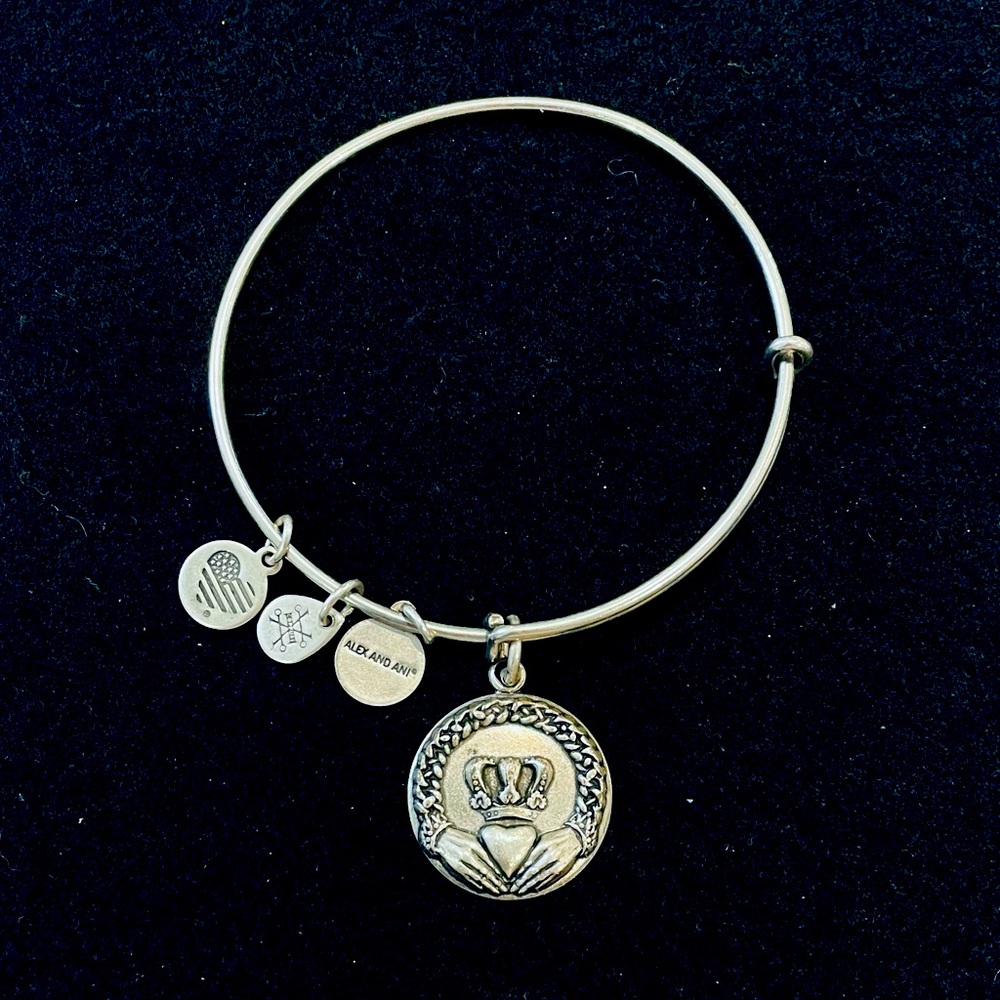 Alex and Ani Silver Irish Claddagh Bracelet